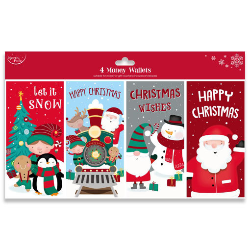 Picture of CHRISTMAS CUTE MONEY WALLET 4 PACK